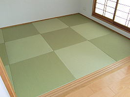 縁無し畳(和紙表・清流01)・施工例