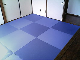 縁無し畳(和紙表・清流04)・施工例